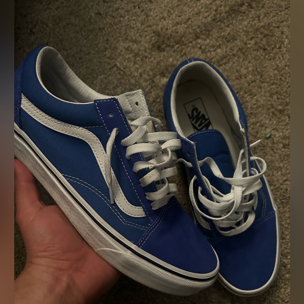 New old skool blue vans size 10